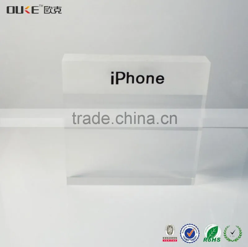 8x10 clear solid acrylic phone huawei terminal block