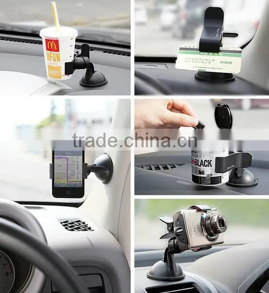 Hot selling mobile phone car holder, mini phone car holder with single clip