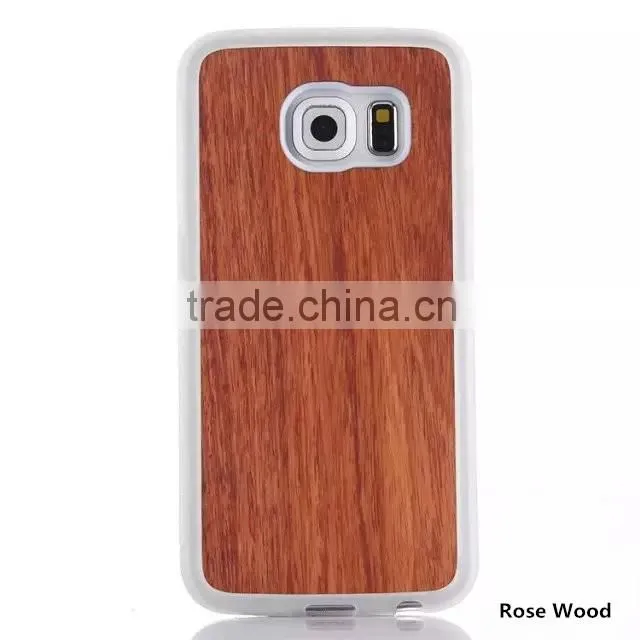TPU Design Bamboo Phone Case Wood Mobile Phone S6 Cover