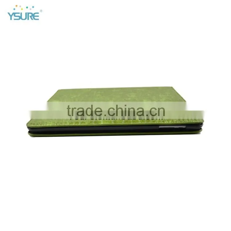Customized Brand Name Green Crocodile Slim Magnetic PU Leather Stand Smart Cover Case For iPad air iPad 5