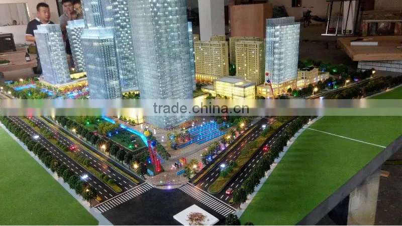 Miniature building scale model with lighting system for exhibition/customize miniature model making