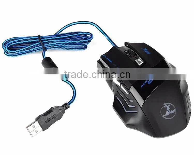 Zelotes 5500 DPI 7 Button LED Optical USB Wired Gaming Mouse for Pro Gamer