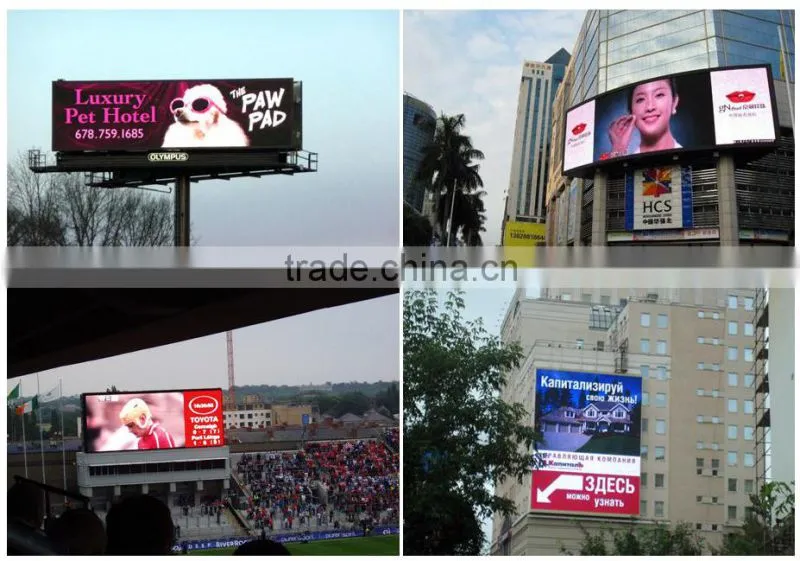 P10 DIP full color pole led screen display