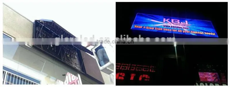 P10 DIP full color pole led screen display