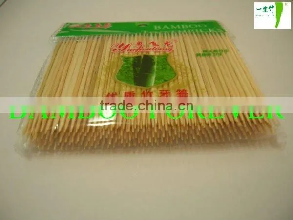 280pcs per bag Cello wrapped bamboo Toothpick