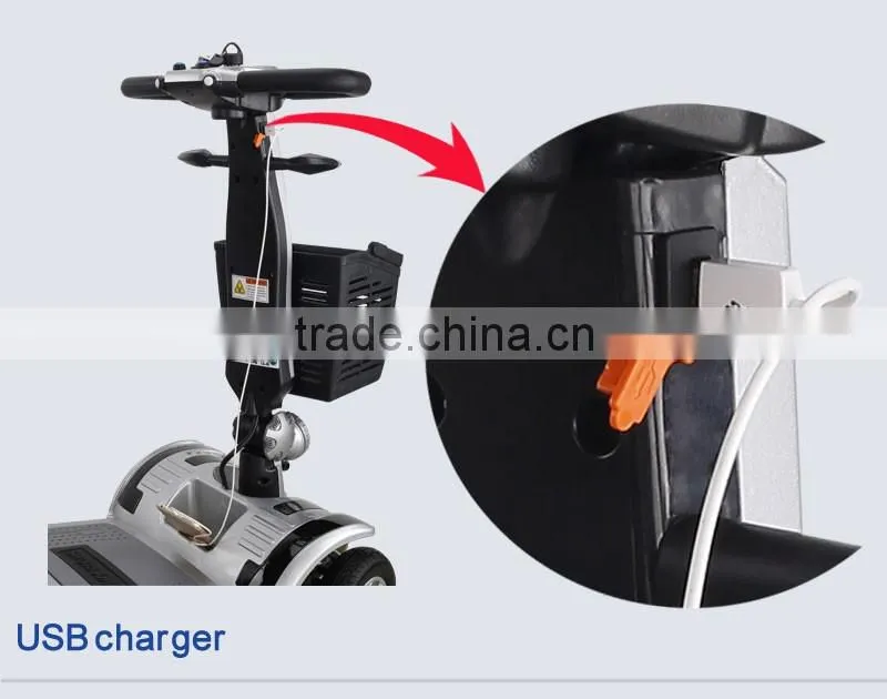 CE disabled person electric lightweight mobility scooter with bike and chair / bicycle