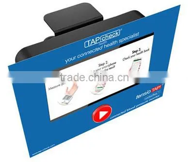 7" Touch Screen LCD advertising shelf player with bar code reader