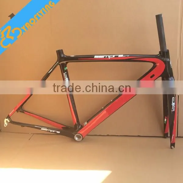 2016 made in china carbon road bike frame 50/53/55cm road bike carbon fiber frame , super light weight carbon frame 850g