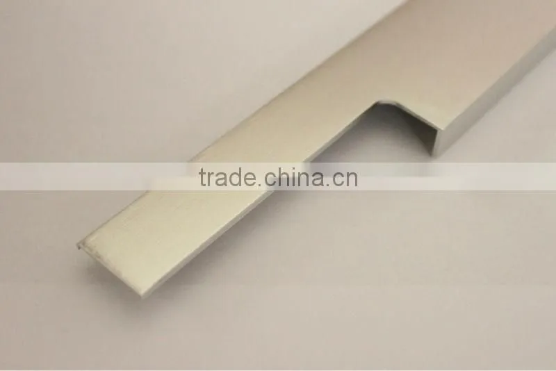 For Kitchen Cabinet Silver Aluminium Alloy Extrusion Profile