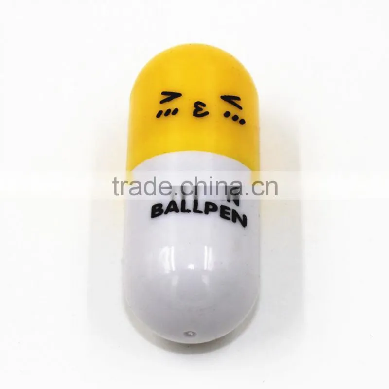 Pill Ball Point Pen Telescopic Vitamin Capsule Ballpen Stationery