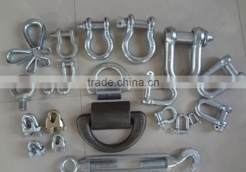 adjustable iron steel u-bolt chain shackle us.d shackle, anchor shackle