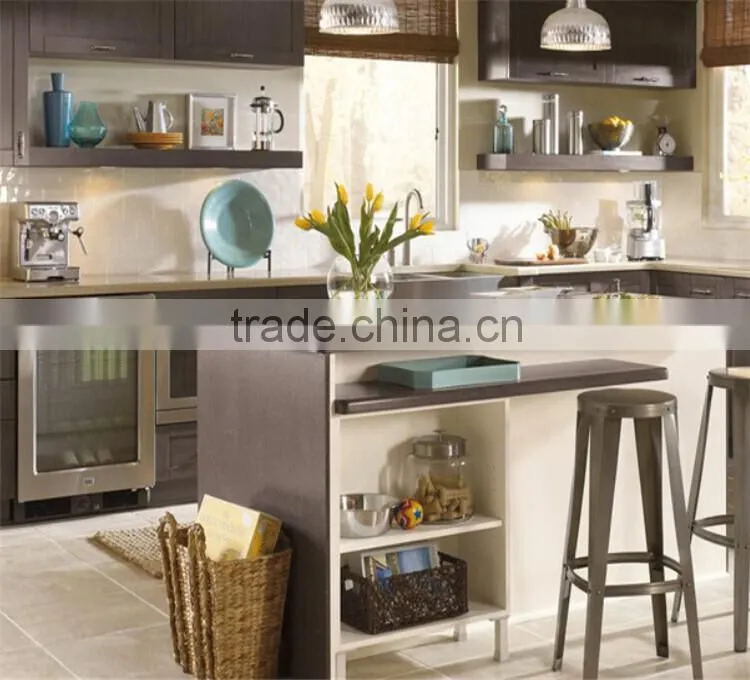 Ready made custom kitchen set furniture with island cabinet