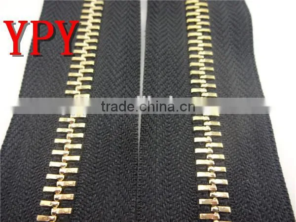 light gold metal zipper