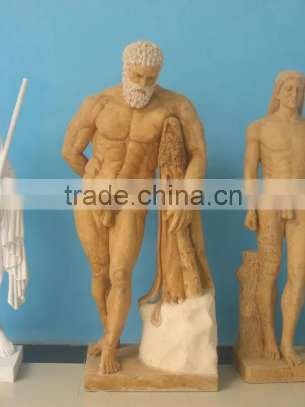 Natural white Travertine carved stone statues