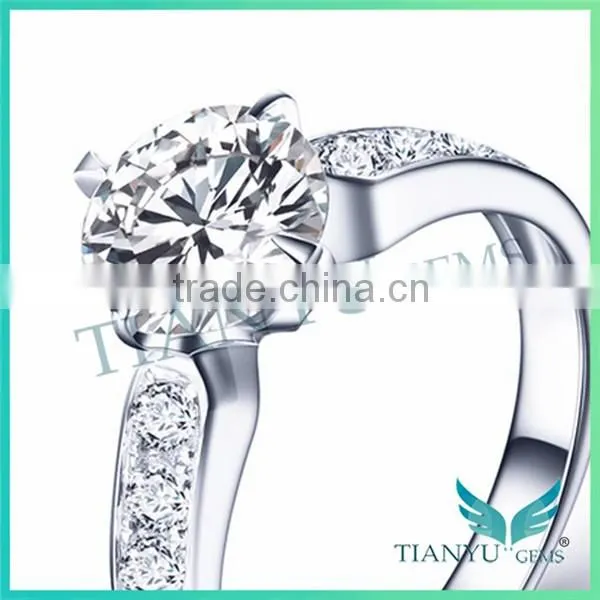 diamond jewellery 925 Sterling Sliver Wedding Rings 9 Hearts & Flower VVS1 E-F Round Cut Moissanite Diamond Grils Rings Price