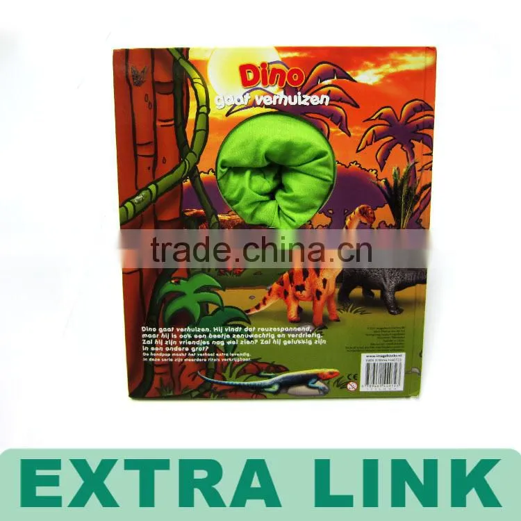 Children book/children cardboard book printing with plush toy