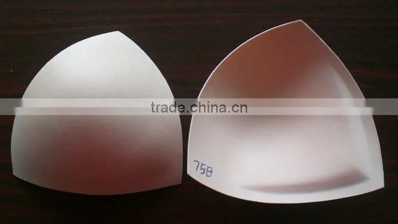 Triangle cup padding bra cups silicone bra cup hard bra cups sew in bra cups 758