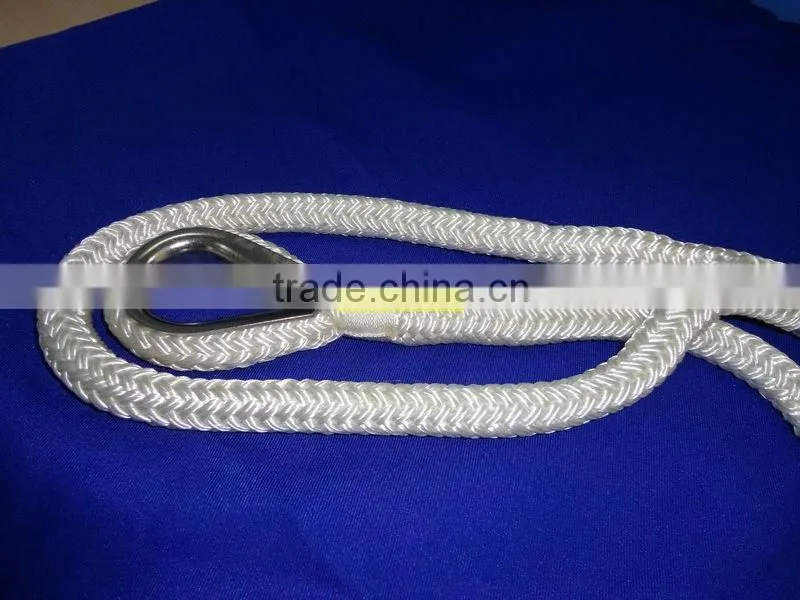 White Nylon Double Braided Rope