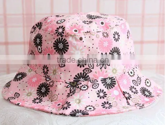 fashion custom children's flora bucket hat