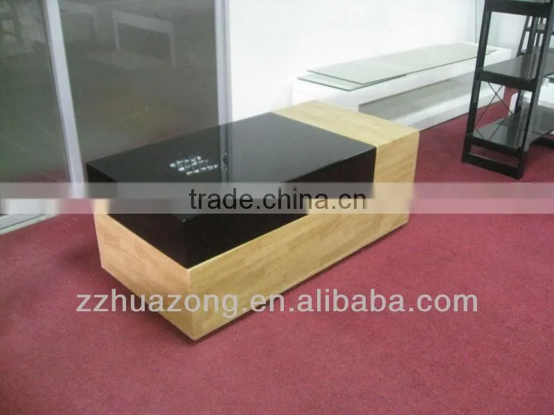 Modern High Gloss Coffee Table With Slidable Top