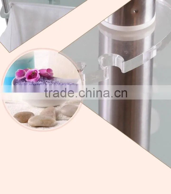 Professional salon equipment salon trolley with glass material