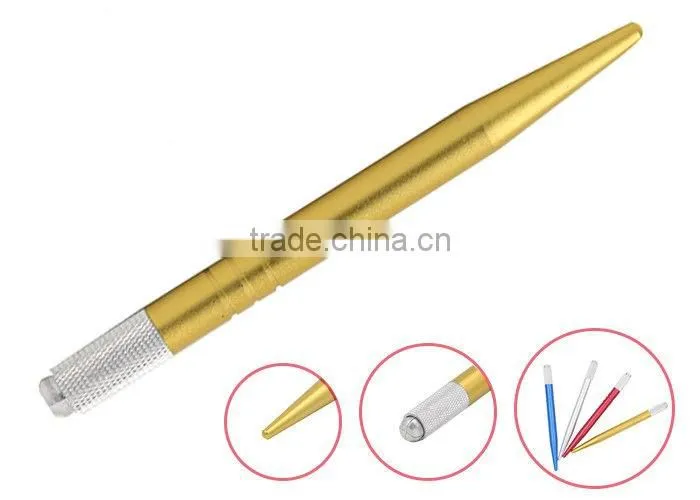 Golden Permanent Makeup Tools Cosmetic 3D Eyebrows Microblading Pen