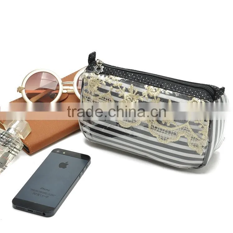 2015 new design promotional printed canvas pvc necessity bag