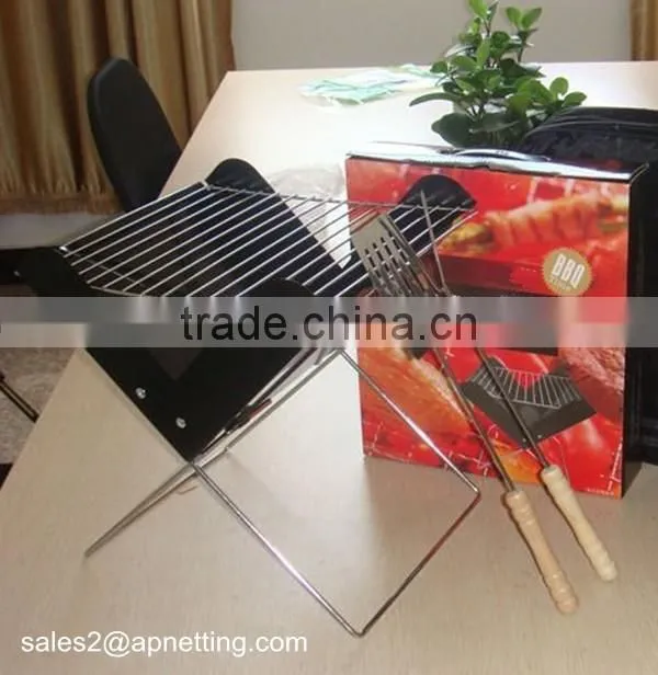 Portable X-Shape Foldable BBQ oven with customized printing logo or laser engraving logo Outdoor BBQ Grill