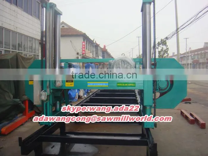 Round Log Cutting Large Scale Portable Horizontal Band Sawmill For Sale