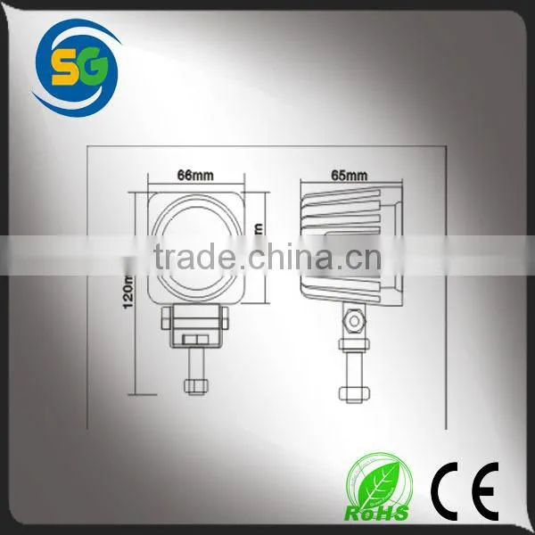wholesale factory price 10W 9-32v auto led driving work light for 4x4 ATV, SUV, truck led work lamp, off road led work light