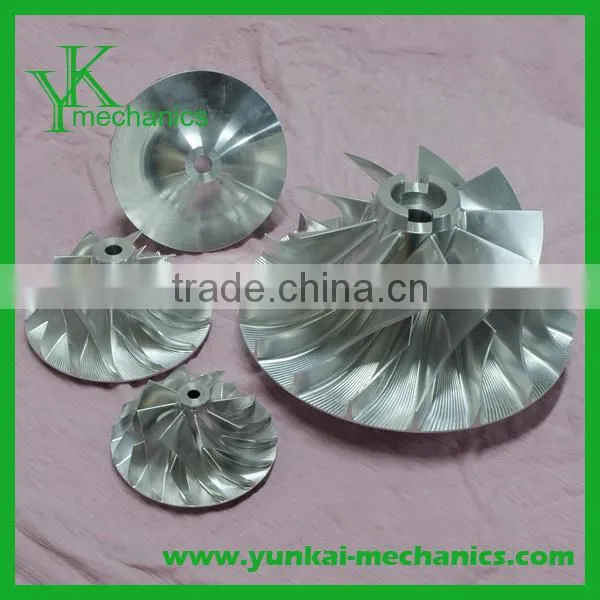 High precision cnc machining axial fan impeller, aluminum precision axial fan impeller