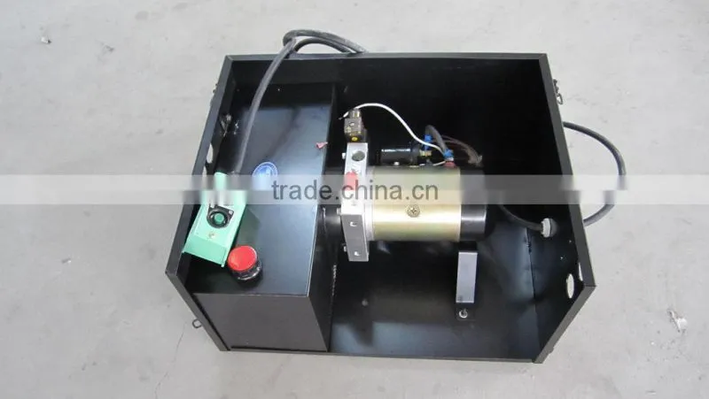 Hydraulic power unit for small dump truck & platform stacker