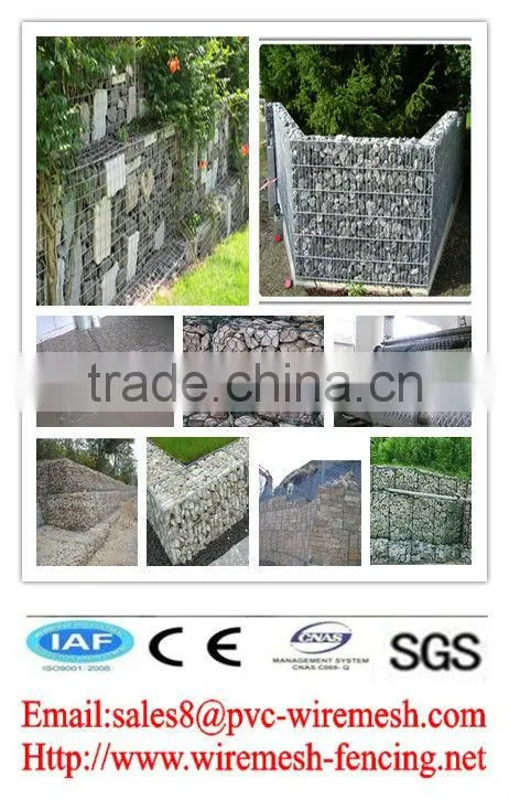 alibaba China CE&ISO certificated electric galvanized+powder coated gabion box(pro manufacturer)