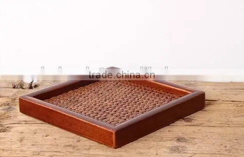 Fruit square and rectangle plate rattan tray