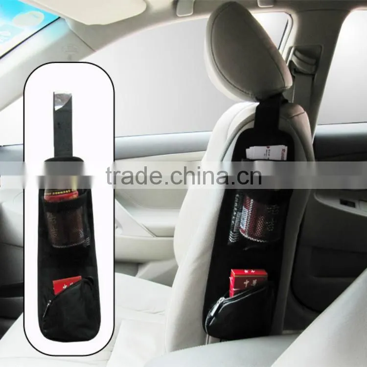 Universal Nylon Car Seat Side Multi Pockets Storage Bag/Car Interior Seat Cover Hanging Bags with Storage Pockets Seat Bag