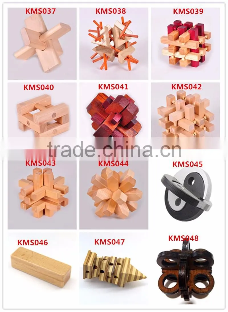 Wholesale kids Wooden IQ Intelligent Puzzle handheld Brain Game