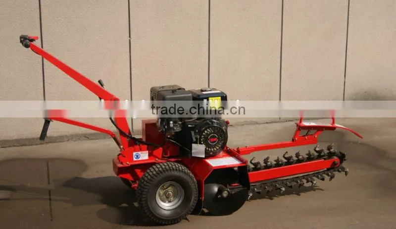 7HP/15HP gasoline power 10mm width and 450mm/600mm depth trenching machine, mini trencher, tuv ce approval