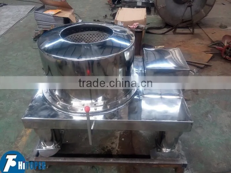 Centrifugal screeners drum centrifuge of stable working flat-plate type