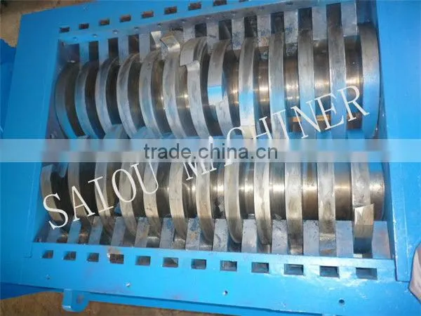 CE certificated waste plastic double shaft shredder