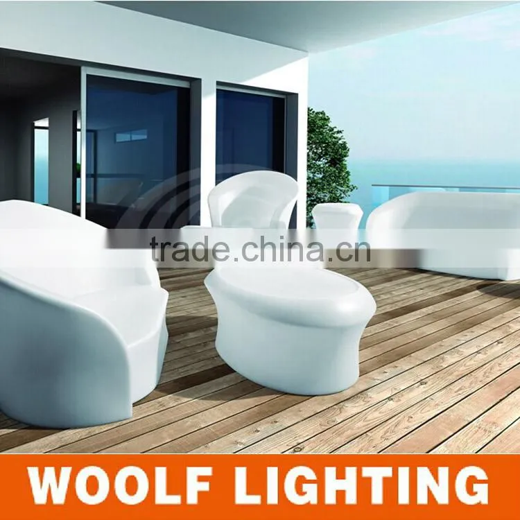 Hot Sales Modern Oval Shape Bar and Yard Garden Light Wares Remote Color Changing Decorative LED Tea Table