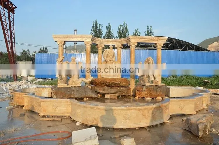 Italia Large Marble Water Fountain with horse