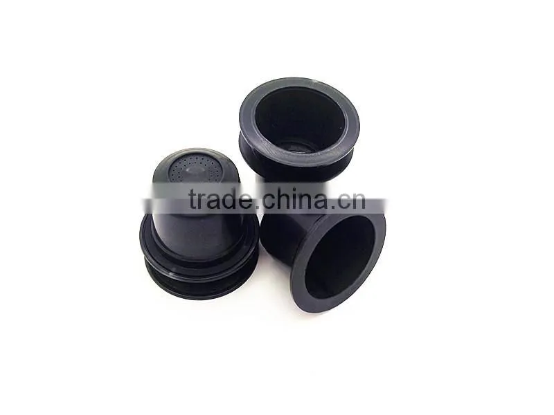 Black Nespresso compatible coffee capsule