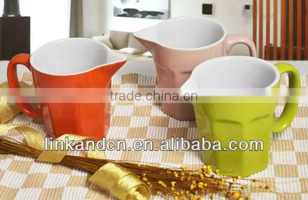 colorful and fine solid ceramic coffee mug with handle