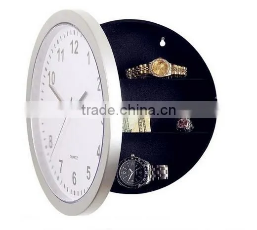 Hidden Storage Compartment Wall Clock Safe Box