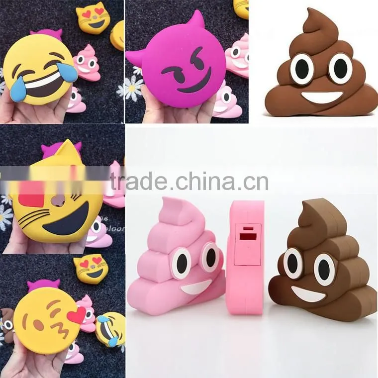 2016 Emoji unicorn Emotion Power Bank Emotion Power Bank External Battery Unicorn Funny Cry Tear Kiss Poop