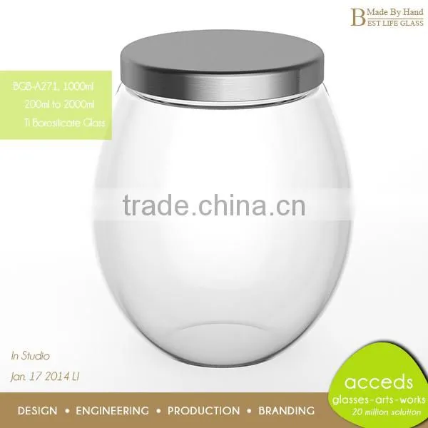 2014 Top Product Cheap Clear Glass Candy Jar