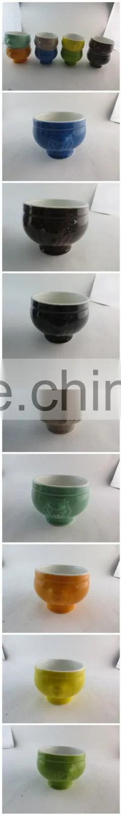 porcelain bowl,colorful porcelain type lion head bowls