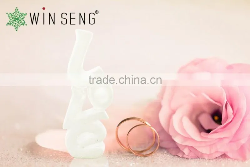 High Quality White Porcelain wedding love ring holder