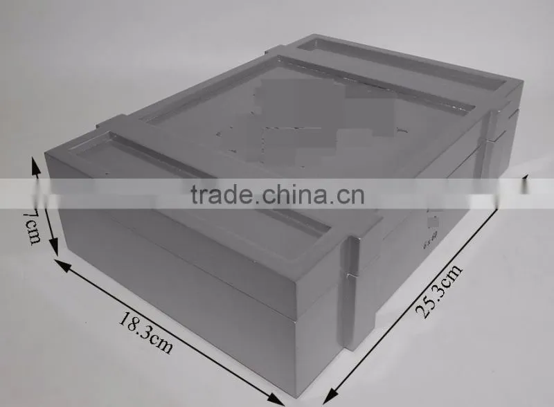 Glossy silver color luxury wood cigar box
