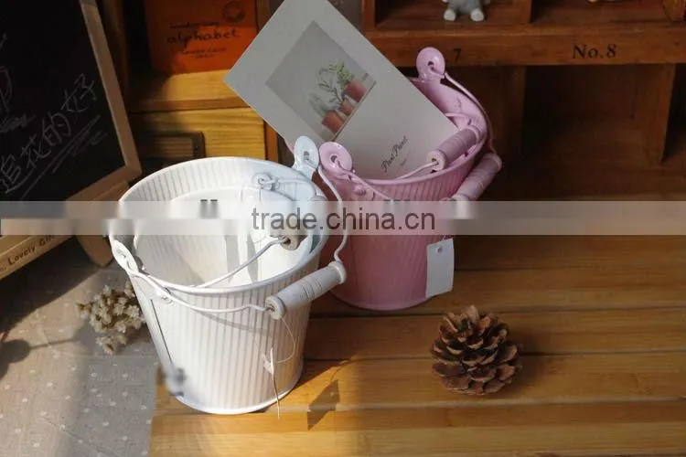 Plant stand Decorative Round Planters Color Painted Metal Flower Pot
